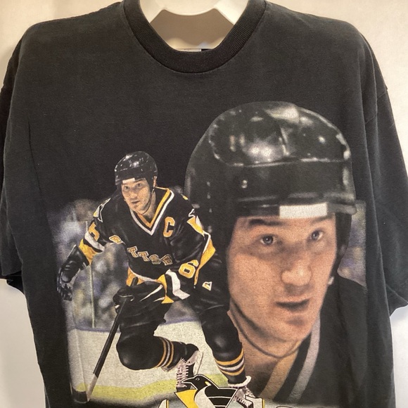 Pittsburgh Penguins Vintage 90’s Mario Lemieux single stitch t-shirt size 2XL - Picture 3 of 15